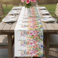 thumbnail image 4 of Pink Flowers Table Runner 72 Inches, Spring Floral Daisy Farmhouse Pastoral Botanical Bed Runner Dresser Scarves Tabletop for Indoor Outdoor Parties/Ceremony/Banquet, 18" x 72", 4 of 8