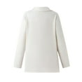 thumbnail image 4 of Vedolay Tops for Women Casual Suit Jackets for Women Casual Fashion Front Open Solid Color Lapel Suit Jacket with Pockets,White XL, 4 of 5
