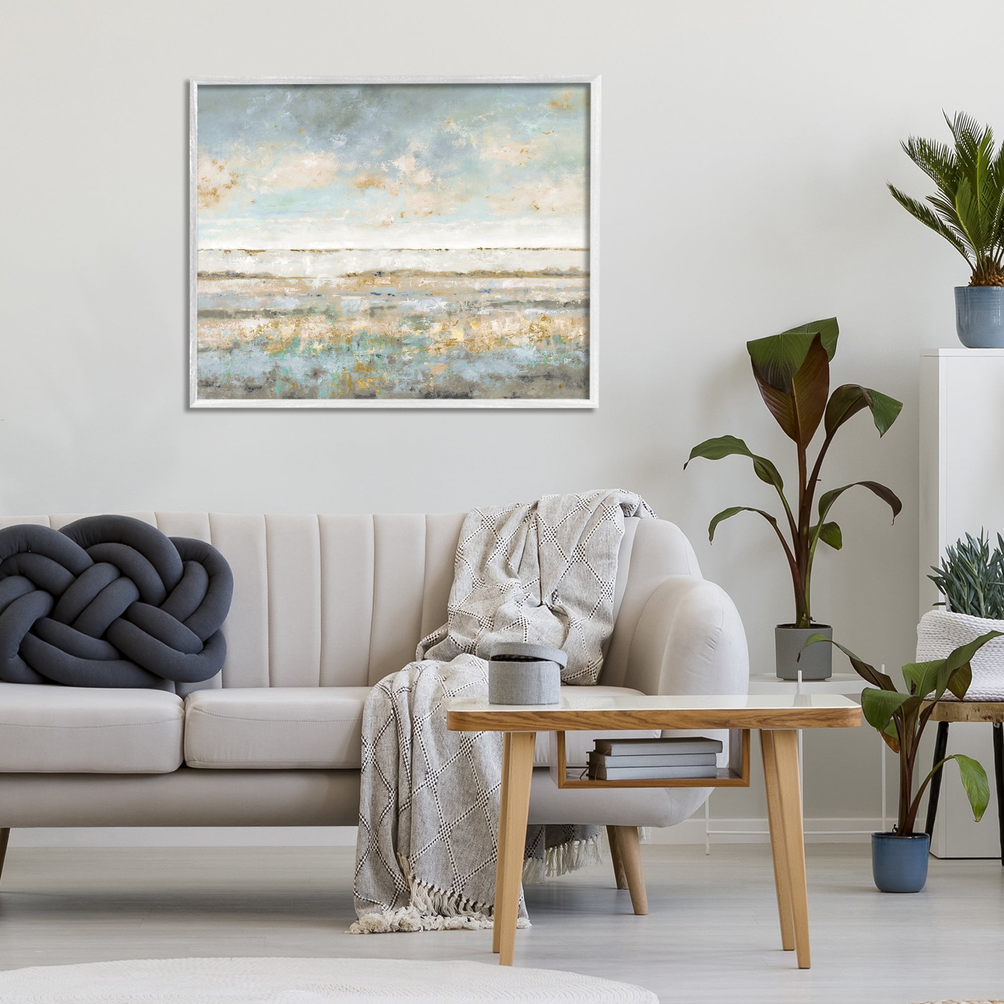 Stupell Industries Contemplative Mood Abstract White Framed Giclee Art, design by Lorenzo Collective