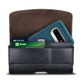 thumbnail image 5 of Njjex Phone Holster for Galaxy Note 20 Ultra S20+ S10e S9 S8 A01 A11 A21 A51 A71 A10E A20 A50, iPhone 12 11 Pro Max SE XS XR 8 7 Plus, Leather Belt Clip Loops Pouch Phone Card Holder Case,Black, 5 of 10