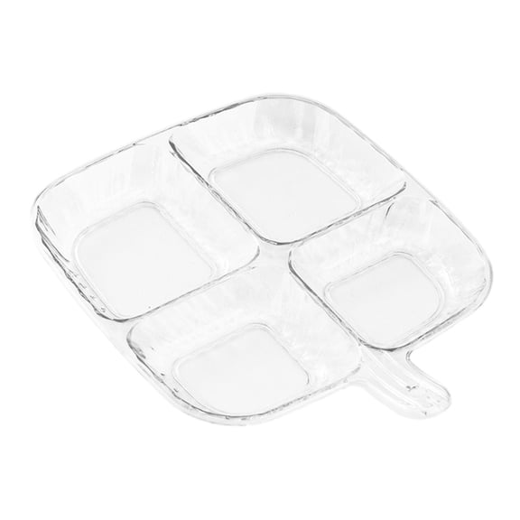 FVDPWYE Divided Serving Dishes Divided Veggie Tray Veggie Trays for Serving Hot Pot Tray clear