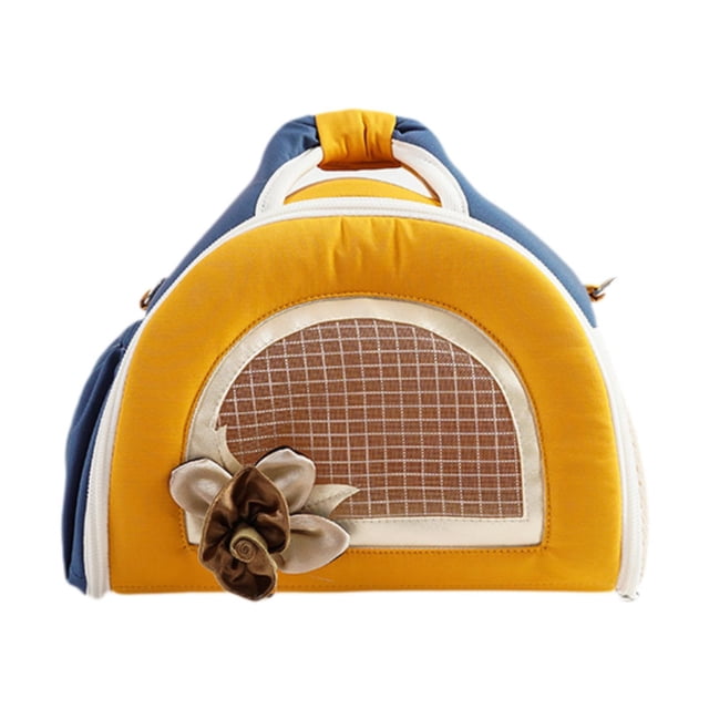 Bolsa de viaje de animales pequeños Bolsa de mascota pequeña y transpirable para chinchilla Gerbil Bunny Naranja l