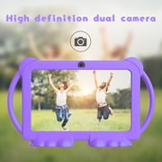 Bnegynng Kids Tablet, 7 Inch Android 12 Tablet for Kids, 4GB RAM, 32GB Storage Expandable to 1024GB, IPS Display, Dual Camera, Parental Control, Shockproof Silicone Case, Purple, Q8K