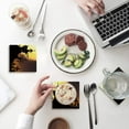 thumbnail image 1 of RYLABLUE Happy Halloween Night Theme Set of 8 Coaster for Drinks, Absorbent Ceramic Stone Coasters Cup Mat with Cork Base for Home Kitchen Room Coffee Table Bar Decor, 1 of 4