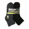 AND1 Men's Lightweight Quarter Socks, 12 Pack