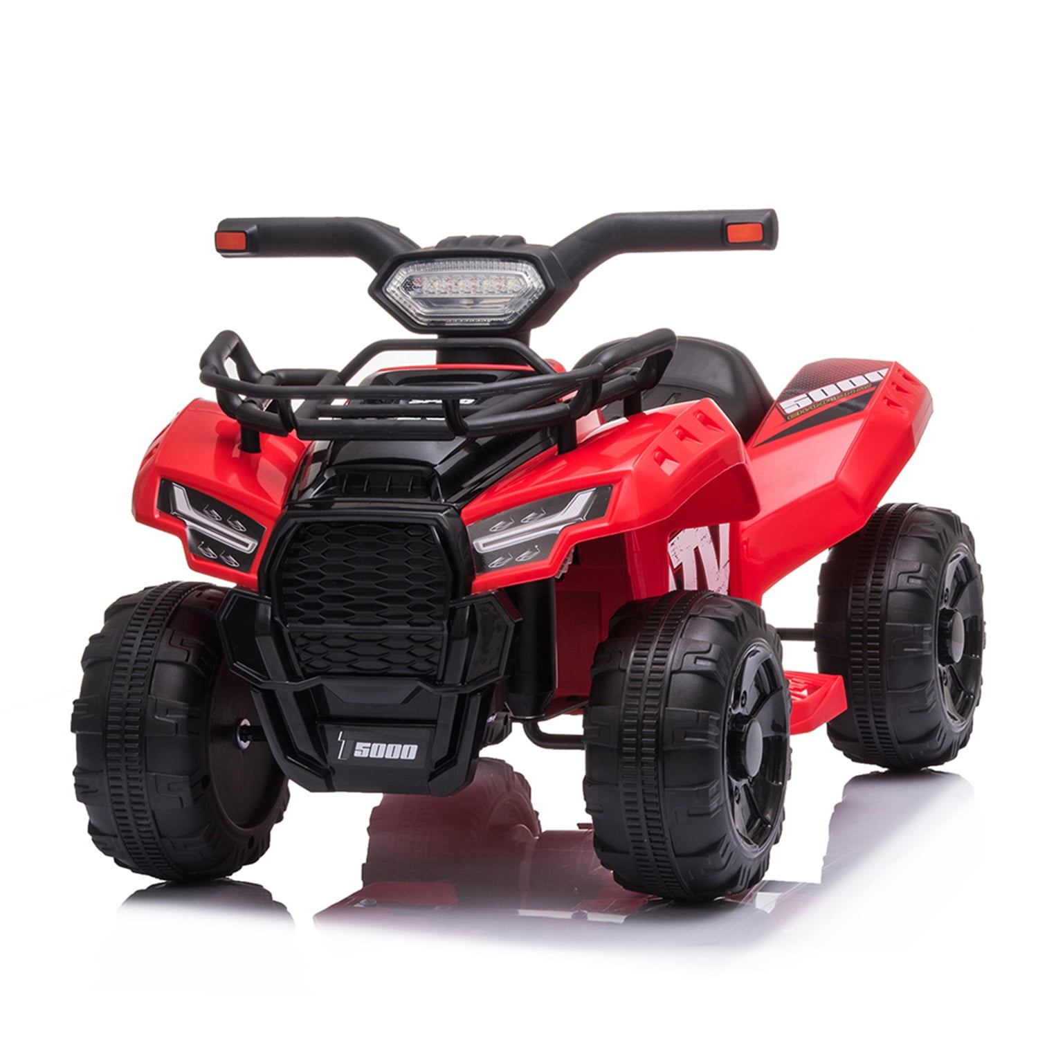 CIPACHO Kids ATV, 6V Battery Powered Electric Vehicle w/LED Light, Horn, Music, Wear-Resistant Wheels, Ride on Car 4 Wheeler Quad for Toddler Boys Girls 18-36 Months, Red