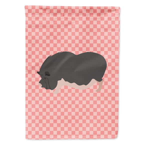 Caroline's Treasures BB7941GF Vietnamese Pot-Bellied Pig Pink Check Flag Garden Size , Small, multicolor