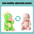 thumbnail image 4 of Mini Baby Doll Toy with Animal Costume, Cute Simulation Sleeping Doll, Kids Pretend Play Doll, Washable PVC Movable Doll, Hand-Eye Coordination Educational Toy, Birthday Holiday Gift for Kids 3+, 4 of 7