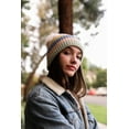 thumbnail image 4 of Pastel Stripe Knit Pom Beanie, 4 of 5