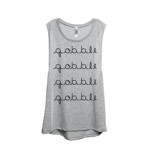 Thread Tank Gobble Gobble Women's Sleeveless Muscle Tank Top Sport Grey Small