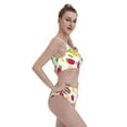 thumbnail image 4 of Daiia Strawberry and Lemon printed 2 piece Swimsuit Bikinis for Women High Waisted Racerback Bathing Suits Summer Tummy Control Scoop Neck Swimwear-Medium, 4 of 8