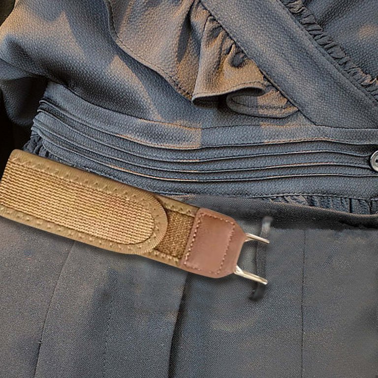 TOPRenddon 4 Pack Buckle Less Elastic Belt Unisex, Metal  display picture 1