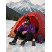 CAMEL Unisex Puffer Coats Jacket Lightweight Mens Womens Down Alternative Packable Winter Outerwear Coats Purple
