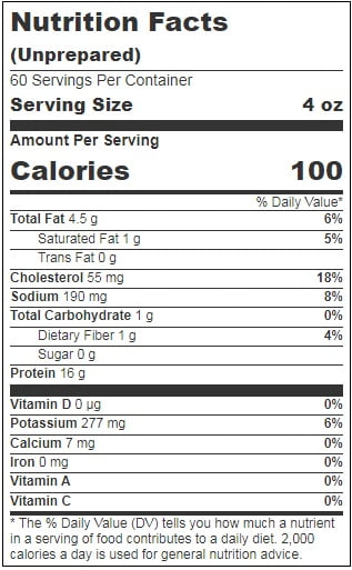 Heartland Catfish Individual Quick Frozen Catfish Fillet, 0.66 Ounce -- 1 Each.