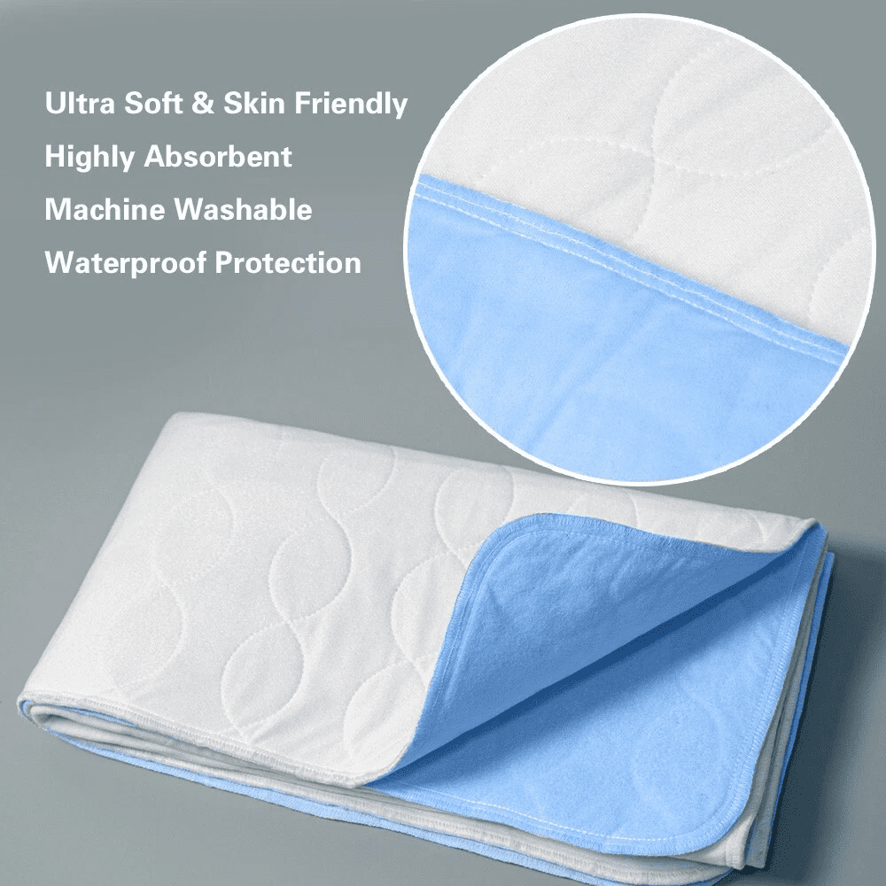[Pack of 2] 34"x36" Washable Underpad - Extra Large Waterproof Bed Pad for Incontinence Protection, Reusable & Super Absorbent for Kids/Adults/Pets