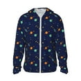 thumbnail image 2 of Uemuo Space Galaxy Pattern Women's Full Zip UPF 50+ Sun Protection Hoodie Jacket Long Sleeve Sun Shirt Hiking Outdoor Performance with Pockets-Large, 2 of 9