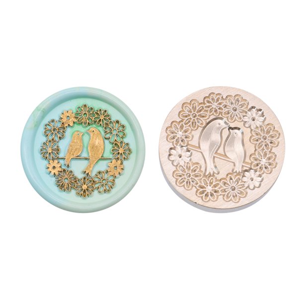 Cabeza Sello 25 Mm Cabeza Cobre Esmalte Forma Redonda Clásica para Tarjeta Boda Bsvklp