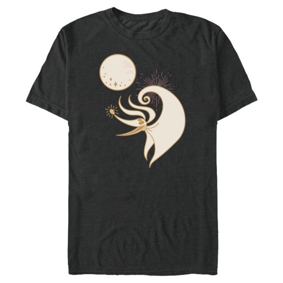 Disney The Nightmare Before Christmas Zero and the Full Moon - Short Sleeve Blended T-Shirt for Adults - Customized-Dark Heather