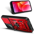 thumbnail image 7 of Nagebee Phone Case Compatible for Motorola Moto G Power 2022 with Tempered Glass Screen Protector, Full-Body Camera Cover Protective Military-Grade, Magnetic Car Mount Ring Holder Durable Case (Red), 7 of 7