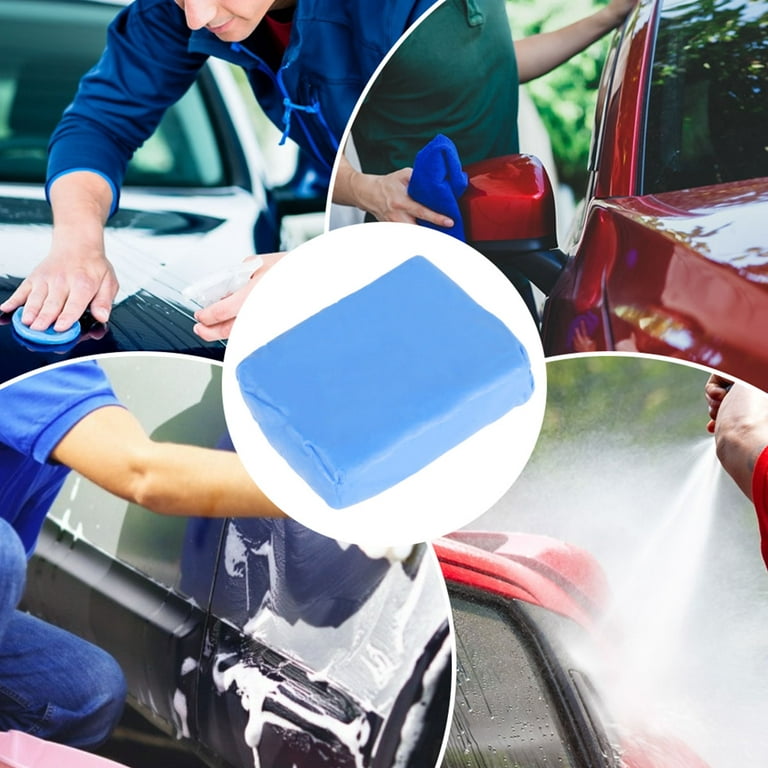 JTWEEN Car Clay Bar 4 x 100g Auto Detailing Magic Clay Bars Cleaner for  Polishing Washing Waxing Dusting Vehicle Car Window Glass (Blue)