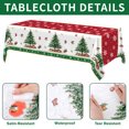 thumbnail image 3 of Krocisen 3 Pack Christmas Tablecloth Disposable Plastic Table Cover for Christmas Party Decoration Supplies 54 x 108 Inches, 3 of 4