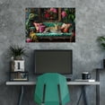 thumbnail image 4 of Mudket Leopard on Emerald Green Baroque Sofa Canvas Wall Art, Maximalist Floral Vintage Trendy Wall Art Print for Luxury Living Room Eclectic Home Decor, Framed Ready to Hang - 12"L x 8"W, 4 of 9