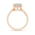 thumbnail image 2 of Angara Natural 1.12 Ct. Aquamarine Solitaire Ring in 14K Rose Gold for Women (Ring Size: 12), 2 of 8