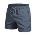 thumbnail image 6 of CIENVNSTG Men's Quick-Dry Beach Shorts Length Drawstring Waist with Zipper Pockets Lightweight Breathable Swim & Athletic Shorts Dark Gray L, 6 of 6