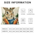 thumbnail image 5 of Nawypu  Happy Easter Bunny Kisses Decorative Throw Pillow Covers, Cute Duck Rabbit Ears Carrot Orange Cushion Case Decor, Eggs Flower Farmhouse Decoration for Sofa Couch, 5 of 5