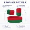 thumbnail image 3 of Uxcell Sweat Band Set Sports Terry Cloth Headband Wristband Set 7"x2" Moisture Wicking Sweat Absorbing Head Band Red/Green, 3 of 7