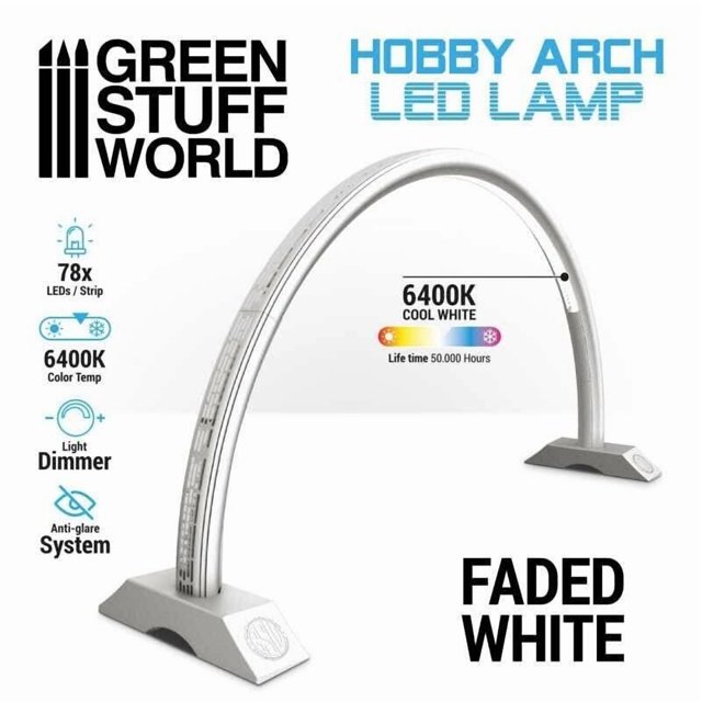 Green Stuff World Hobby Arch LED Lamp - Faded White New