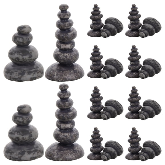 Pretyzoom 20pcs Handmade River Stones for Zen Garden Decor Meditation Rocks Miniature Garden Statues