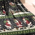 thumbnail image 3 of Black Christmas Santa Pattern Blanket,Comfortable Soft Flannel Throw Blanket,All Season,Warm Lightweight Blankets for Sofa Bed Couch Living Room Chair,30"x40", 3 of 4