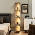 thumbnail image 4 of Costway 64" Modern Shelf Floor Lamp with  3-Level Dimmable LED Bulbs and Rotatable Poles, 4 of 10