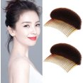 thumbnail image 1 of Torubia 2Pcs Charming Bump It Up Volume Inserts Sponge Styling Insert Do Beehive Hair Styler Bun Maker Tool Hair Base Hair Comb Hair Styling Accessories(Brown), 1 of 8