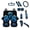 Blue Dragon, variant on FUIALDOLG Universal Fit Red Octopus Seat Covers for Car Coconut Tree Wild Car Coaster Steering Wheel Cover Seatbelt Pads Keychain Mirror Cover Gear Shift Knob Hand break Cover
