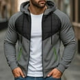 thumbnail image 2 of Xzbqbs Mens Track Jacket Casual Hoodies for Men with Zipper Pocket Full Zipper Long Sleeve Lightweight Hooded Sweatshirt Jacket, 2 of 7