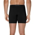 thumbnail image 5 of Hanes Men’s Boxer Brief Underwear Pack, Cotton Stretch, Black, 6-Pack, 5 of 9