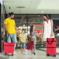 thumbnail image 6 of Foldable Shopping Trolley Bag with Wheels Grocery Cart Rolling Portable Handbag, Red Grocery Cart, Shopping Cart, by Cloudqi, 6 of 9