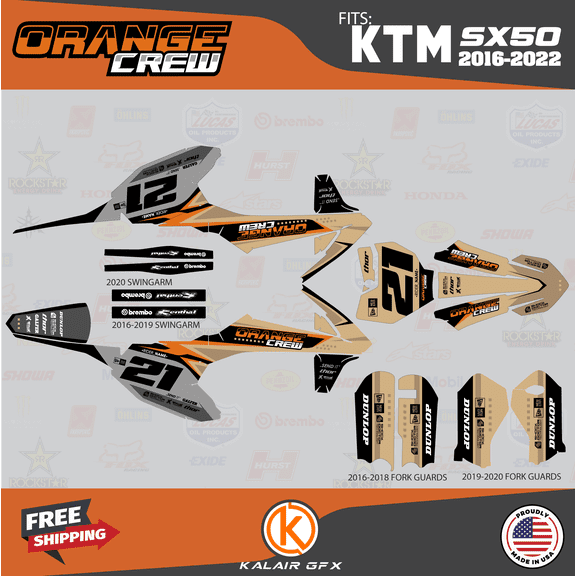 Kalair GFX Graphics Kit for Ktm 50SX MINI SX50 (2019) Crew Series