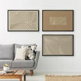 thumbnail image 3 of IDEA4WALL Framed Canvas Print Wall Art Set of 3 Abstract Beige Line Wave Vintage Illustration Wall Decor Retro Contour Map Design Prints Fine Art Chic Minimal Artwork - 24"x36"x3 Black, 3 of 5