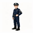 thumbnail image 5 of 9‑Piece Kids Police Pretend Play Costume Set, Role Play Dress‑Up Outfit for Boys 3‑10 Years Old, Navy Blue, 5 of 5