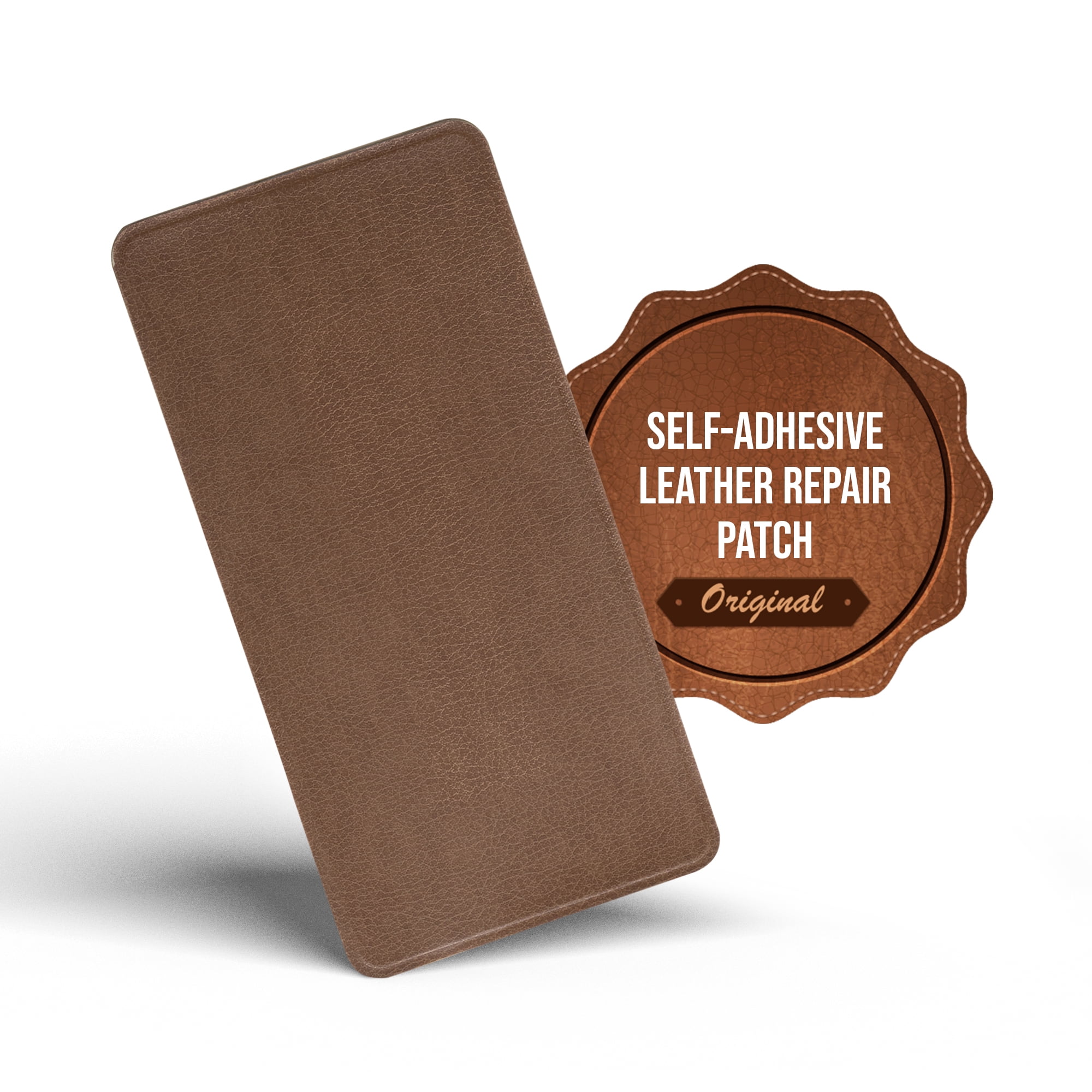 TAN Instant MastaPlasta Leather Repair Patch, Self-Adhesive Premium Leather Repair Patch for Upholsteryy. Large 8 x 4 in (20 x 10 cm). Sofa, Car Seat, Bags. Pressed edge for neatest finish