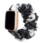 Blue Box Boutique Inc Black White Ghost Scrunchie iWatch Band 38/40mm for Women, Men, Teens
