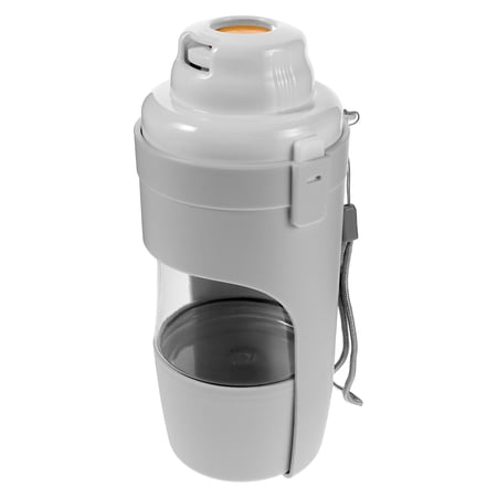 Luxshiny Portable Dog Water Bottle and Food Container Gray for Travel Outdoor and Hiking