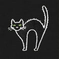 thumbnail image 2 of Dalix Black Cat Embroidered Fleece Cropped Zip Hoodie Cold Fall Winter Womens in Black S Small, 2 of 5