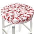 thumbnail image 3 of Balery Red Football Fundas de asiento para taburete de bar redondo de tela de terciopelo ajustables que protegen de arañazos y manchas para sillas de 14 a 17 pulgadas.-13 inch, 3 of 7