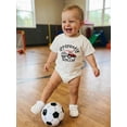 thumbnail image 5 of BemeyourBBs Newborn Baby Boys Summer Clothes Infant Baby Boys Football Outfit Bubble Romper Soccer in Tractor Print Short Sleeve Bodysuit Playsuit Jumpsuit, 5 of 9