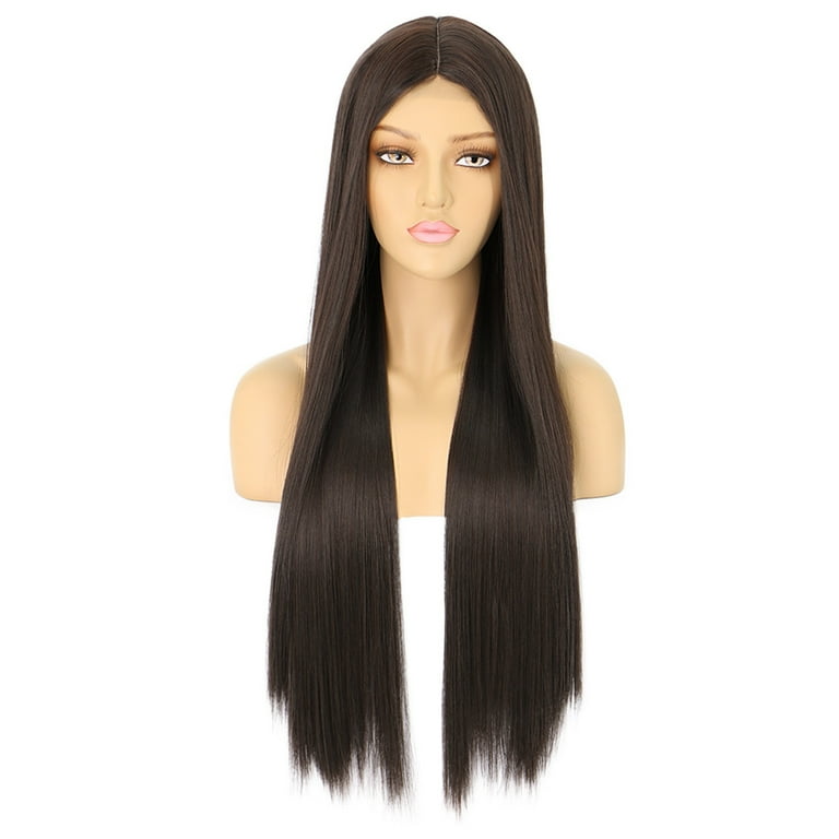 Heat resistant synthetic lace wigs top