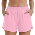 thumbnail image 6 of Yourumao 2 in 1 Athletic Shorts for Women Elastic Waist Running Shorts with Liner Summer Activewear Shorts with Pockets, 6 of 9
